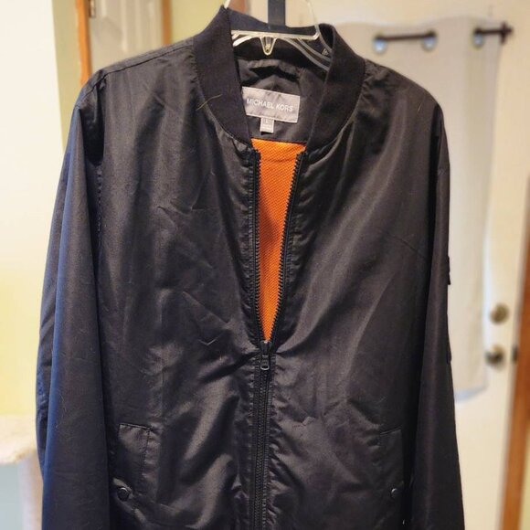 Men's Michael Kors Black Bomber Jacket - Size Large, Brand New. - Picture 3 of 4